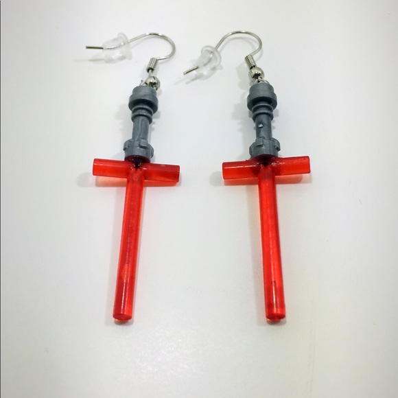 Star Wars Kylo Ren light saber earrings - Picture 2 of 5
